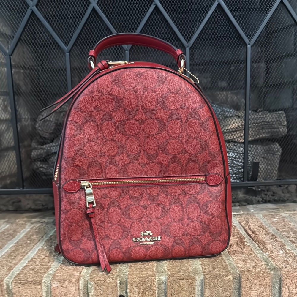 Coach Signature Red Backpack